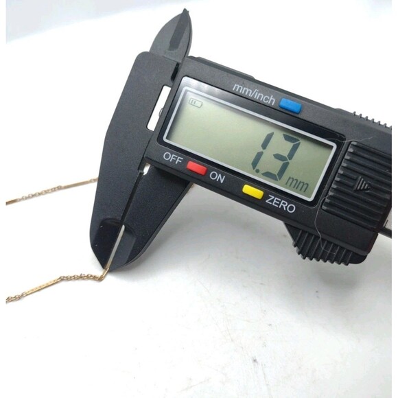 Vintage 1/20 12K Gold Filled Bar Station Rolo Chain Necklace 14” 1.3mm 1.46g - Picture 9 of 10